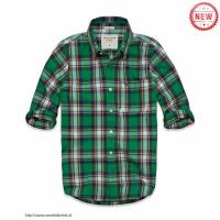 heren abercrombie fitch plaid lang overhemd moose logo diepgroen geel blauw Store Haarlem ffcik875